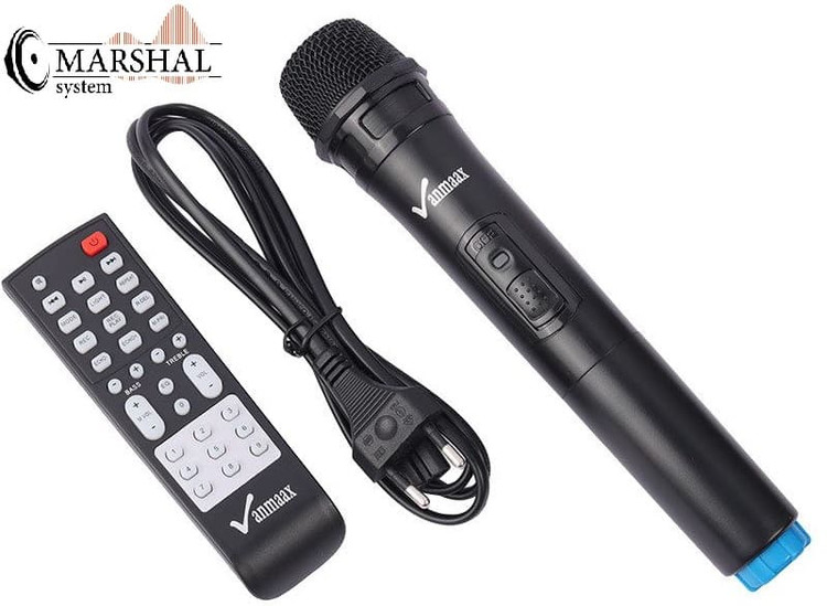خرید اسپیکر قابل حمل وان مکس مدل Max-1015 با لوازم جانبی