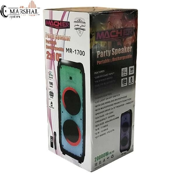 اسپیکر بلوتوثی قابل حمل مچر مدل MR-1700 با قیمت مناسب