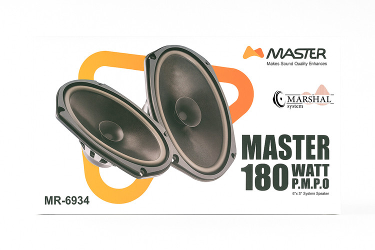 بلندگوی بیضی مستر مدل MR-6934 بسته ۲ عددی اورجینال