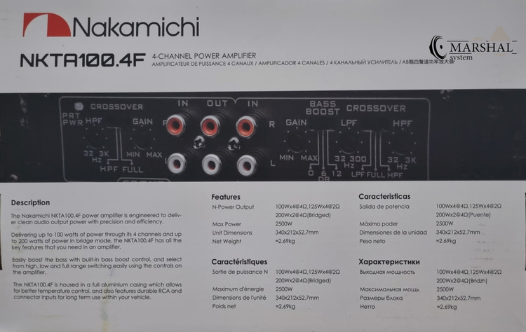 خرید آمپلی فایر ناکامیچی مدل NKTA100.4F خرید با بهترین قیمت