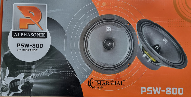 خرید میدرنج 8 اینچ آلفاسونیک مدل PSW-800 بسته دو عددی با قیمت مناسب