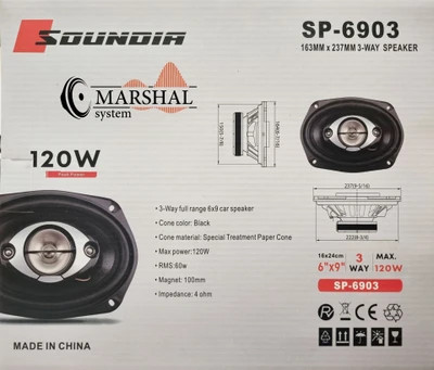 بلندگو بیضی ساندیا 120 واتی مدل SP-6903 بسته دو عددی